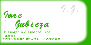 imre gubicza business card